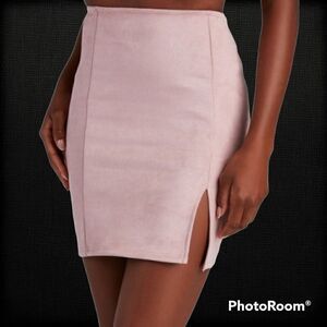 Windsor Fashionista Smooth Suede High-rise Mini Skirt